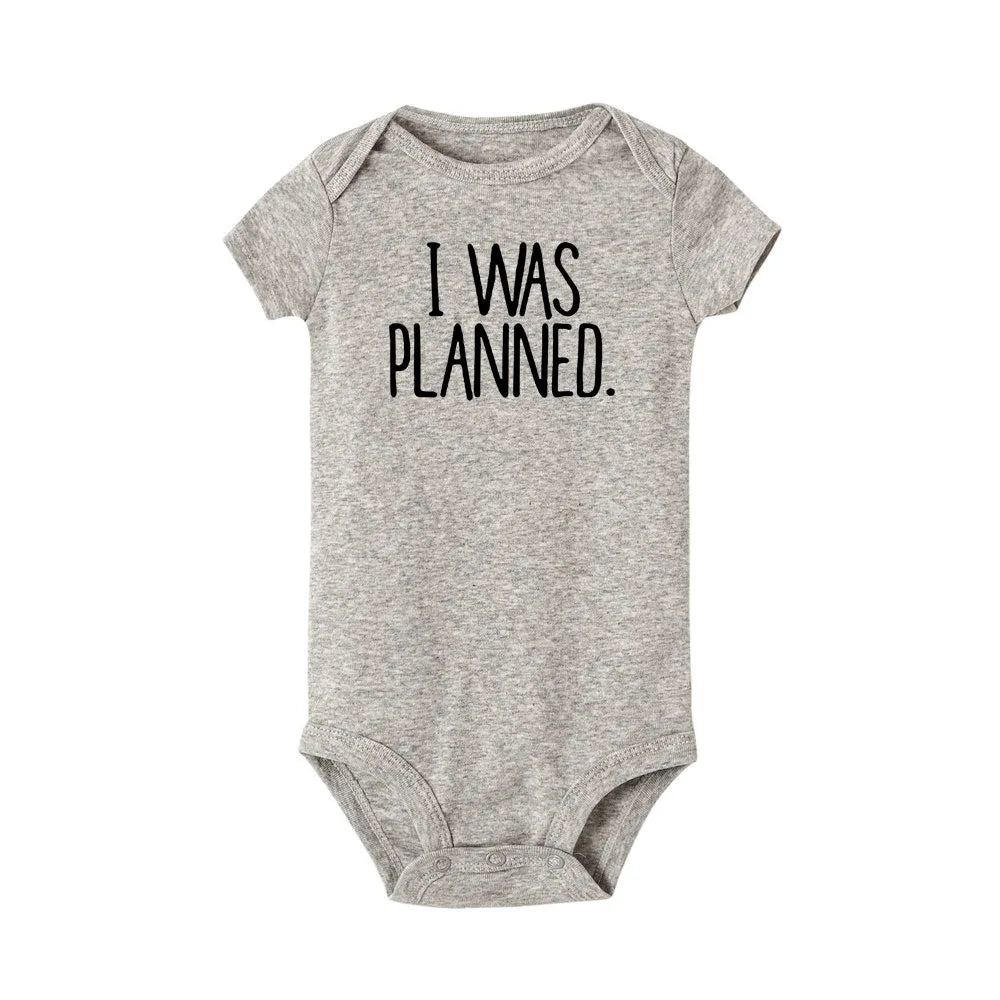 Twins Baby Bodysuit I Was Planned and I Was A Surprise Newborn Toddler Jumpsuit Boys Girls Funny Baby Outfits Infant Shower Gift