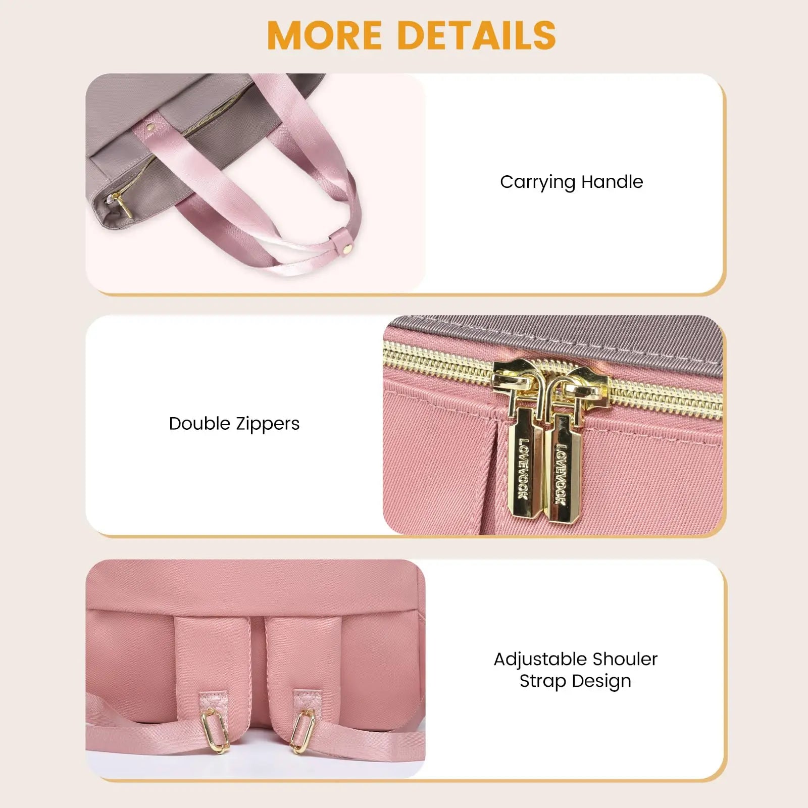 15.6 Inch Diaper Bag Tote with Insulated Pocket Baby Bag for Girl Boy with Changing Pad Large Baby Diaper Bag with Pacifier Case