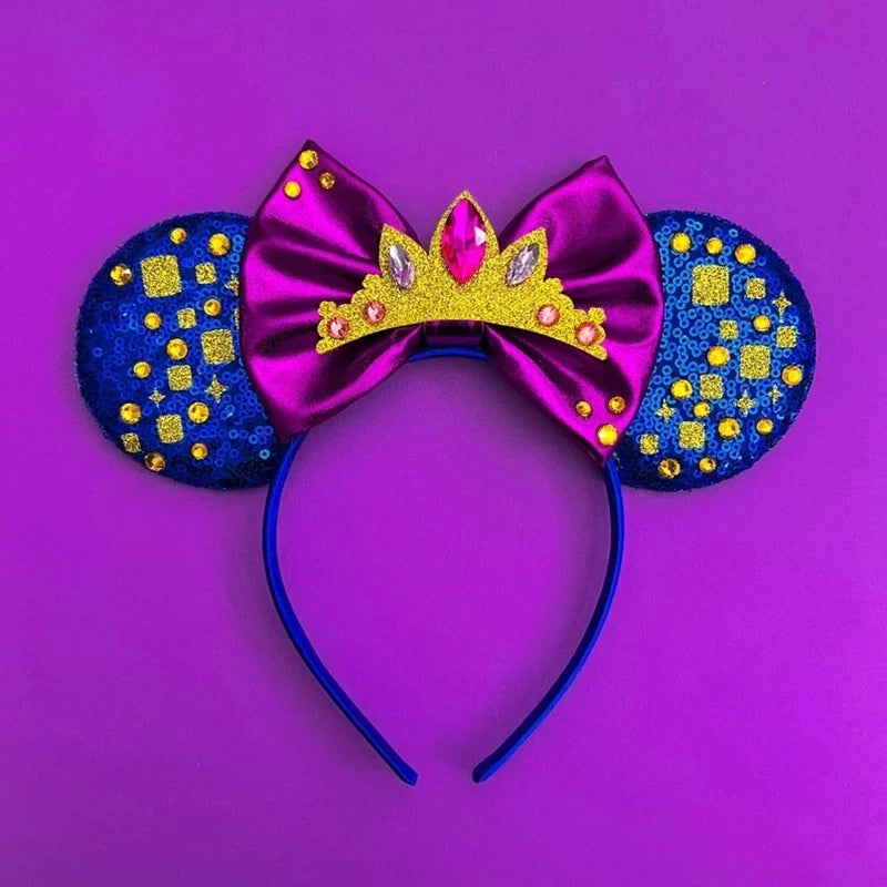 Beauty and Beast Baby Headbands Girls Belle Hair Accessories Enchanted Rose Ear Hairband Kid Crown Bow Headwear Baby Photography