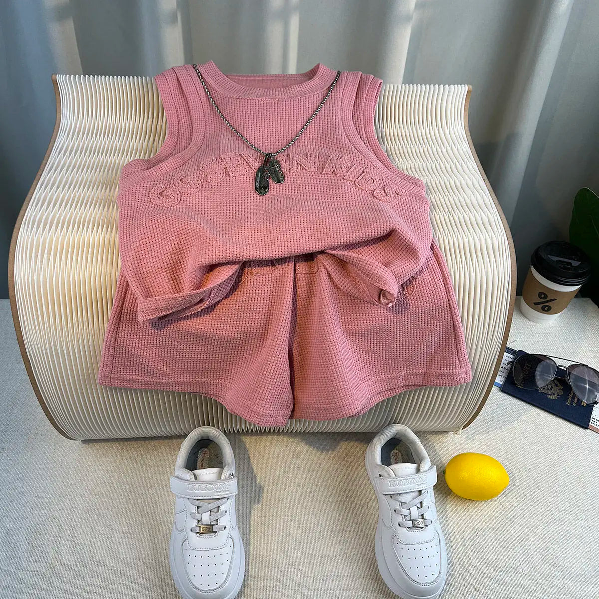 Outdoor Clothes for Children Boys Summer Kids Baby 2PC Sleeveless Top & Pants Shorts Sporty Outfit Premium Cotton 2-10 Years Old
