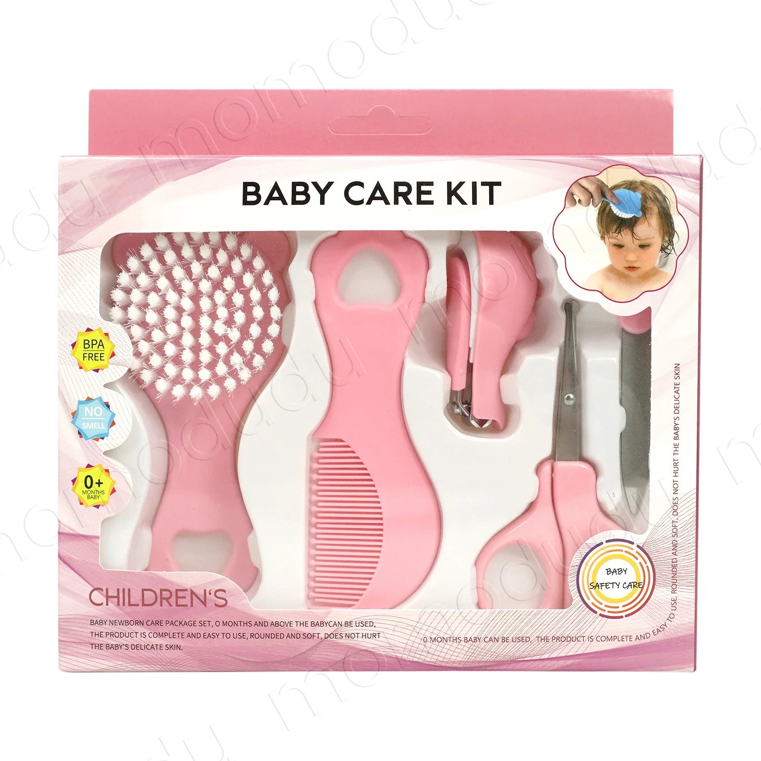5PCS/Set Baby Grooming Care Kit, Baby Nail & Hair Care Set with Brush & Clippers for Newborns, Bath & Grooming Essentials