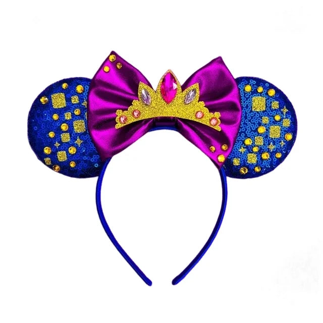 Beauty and Beast Baby Headbands Girls Belle Hair Accessories Enchanted Rose Ear Hairband Kid Crown Bow Headwear Baby Photography