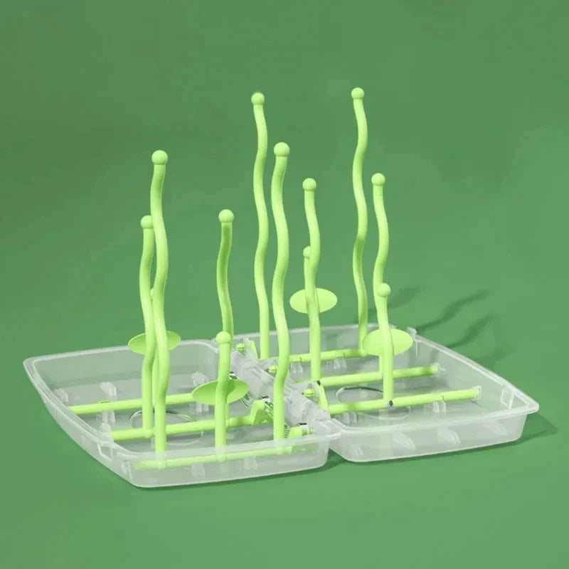 Baby Bottle Drying Rack Portable Cleaning Dryer Bottle Drainer Storage Holder for Feeding Bottles Accessories Drain Tray