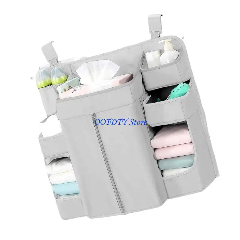 367A Cloth Diaper Holders With Adjustable Straps Multiple Layer Baby Bed Storage Bag For Toy Diapers Essential