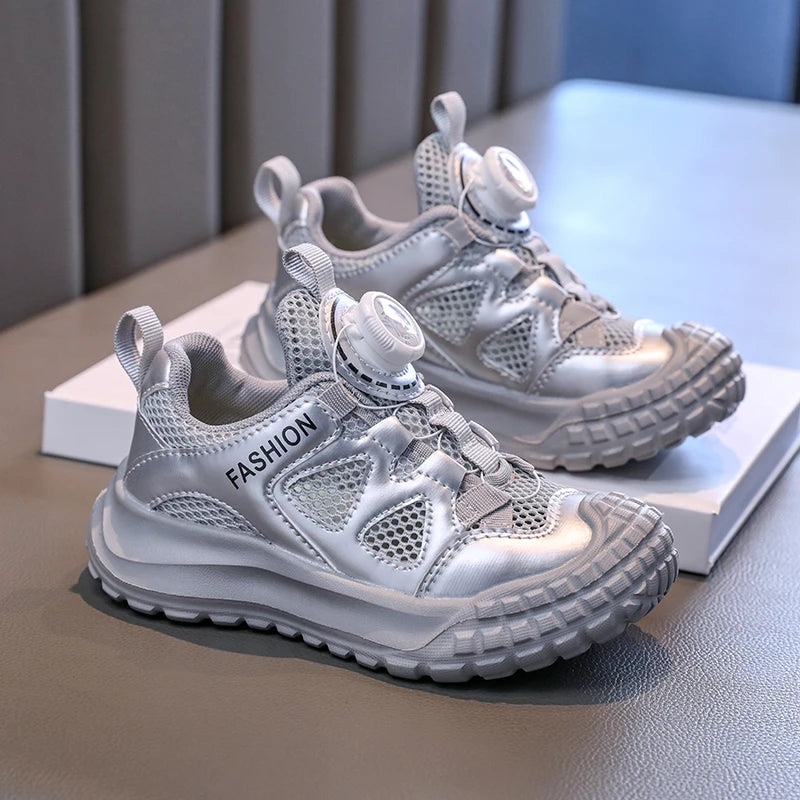 New Summer Kids Sneakers for Girls Mesh Breathable Boys Causal Shoes Fashion Versatile Children School Basketball Shoes Non-slip