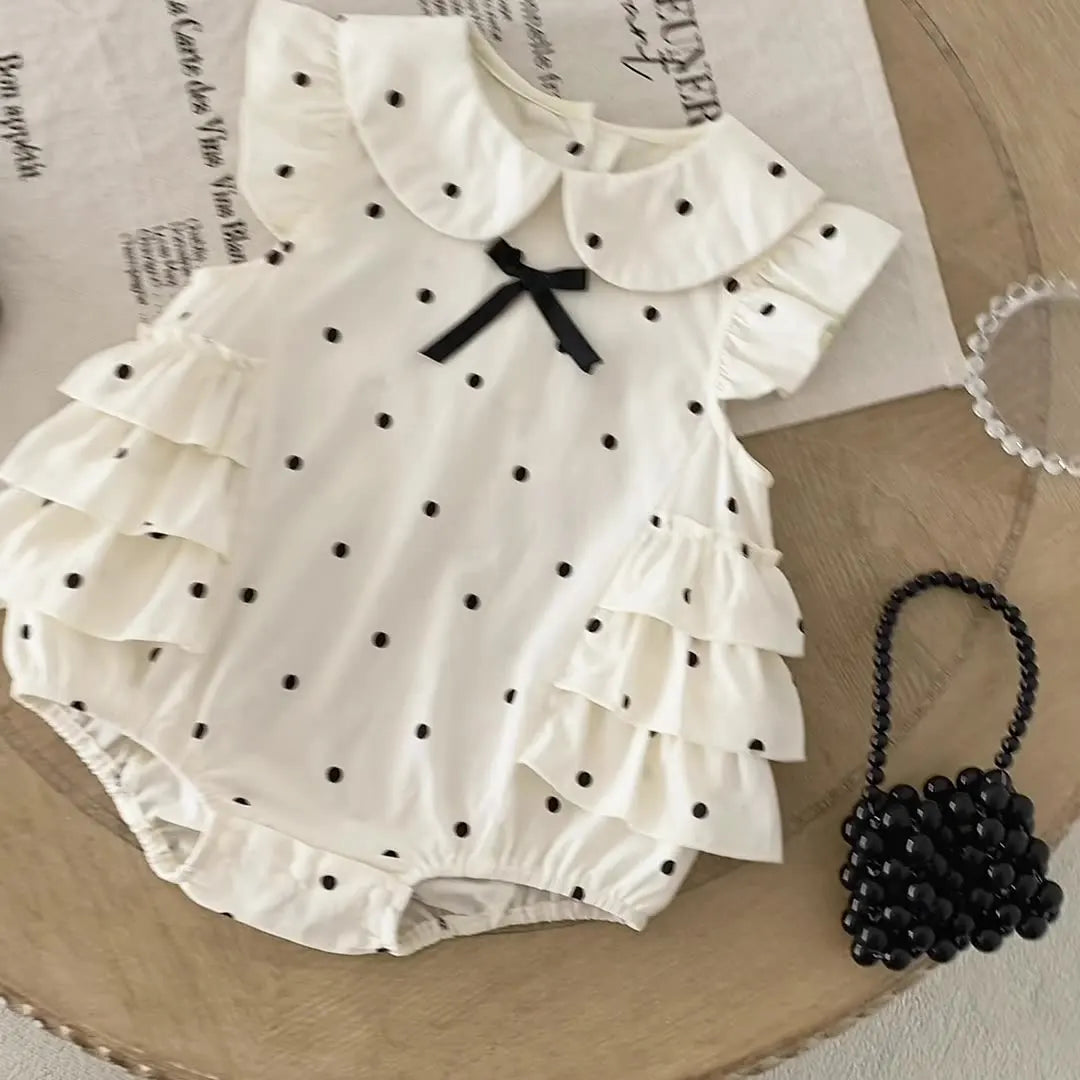 Baby Girl Summer Clothes Cute Sleeveless Princess Bodysuit Lightweight Breathable 100 Days 1st Birthday Outfit