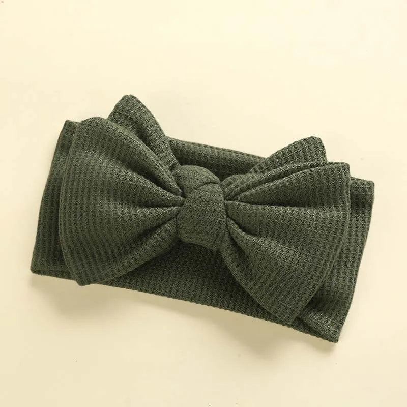 Baby Girl Hair Accessories Baby Headband Newborn Children's Headwear Knit Big Bow Double Layer Kids Hair Band Turban Headdress