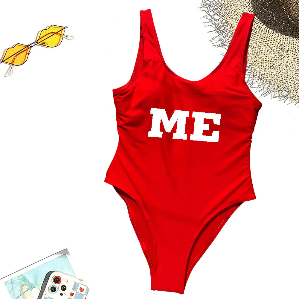 2-7 Years MiNi Me Baby Toddlers Kids Bathing Suits Mom And Daughter Matching One-Piece Swimsuit Mommy&Baby Girl Swimwear