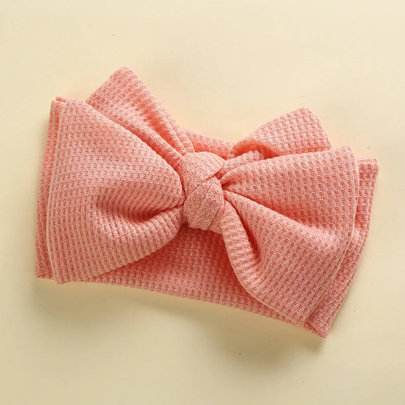 Baby Girl Hair Accessories Baby Headband Newborn Children's Headwear Knit Big Bow Double Layer Kids Hair Band Turban Headdress