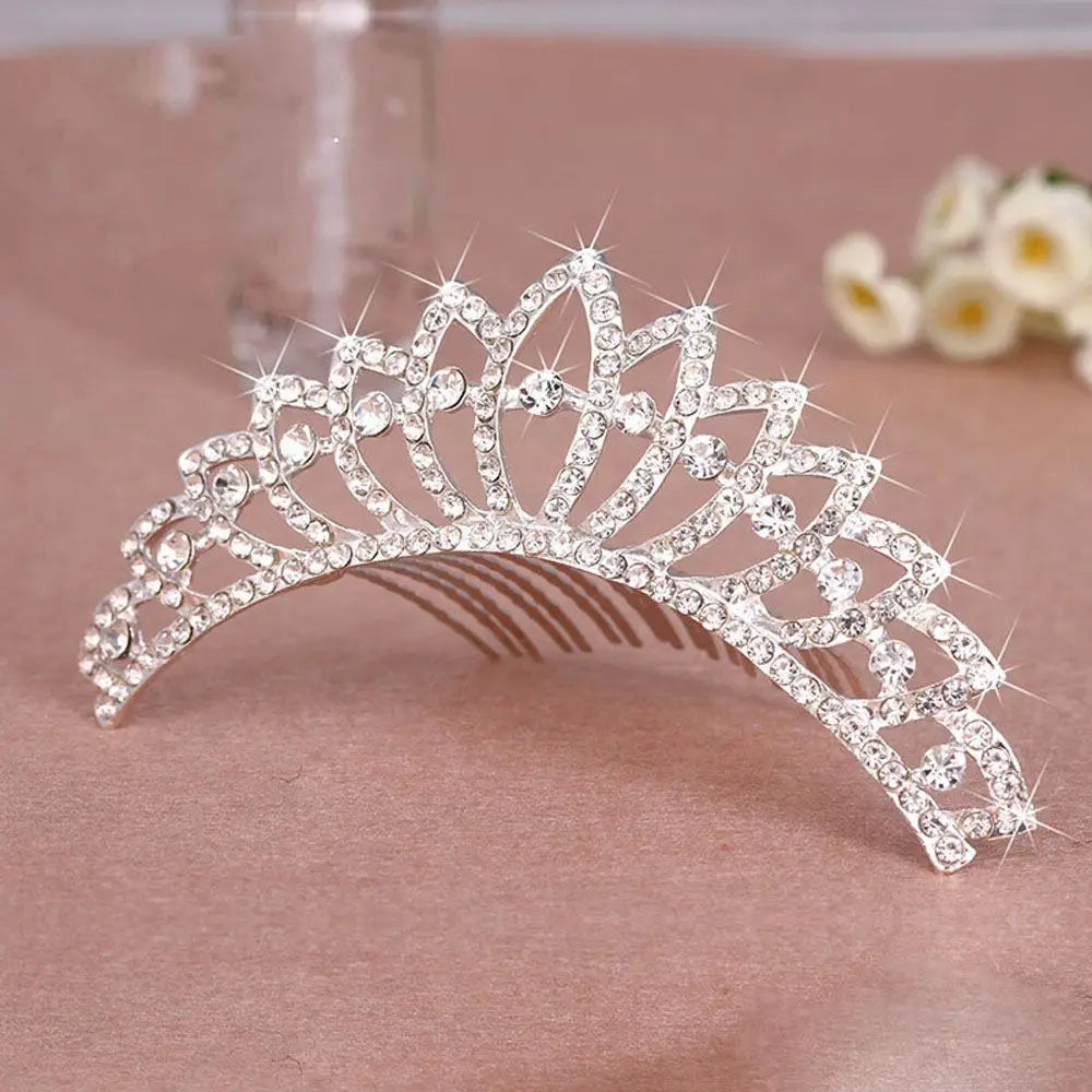 Children Stylish Hair Comb Sweet Headband Tiara Shiny Headwear Wedding  Jewelry Hair  Styling Accessories Fashion Accessories