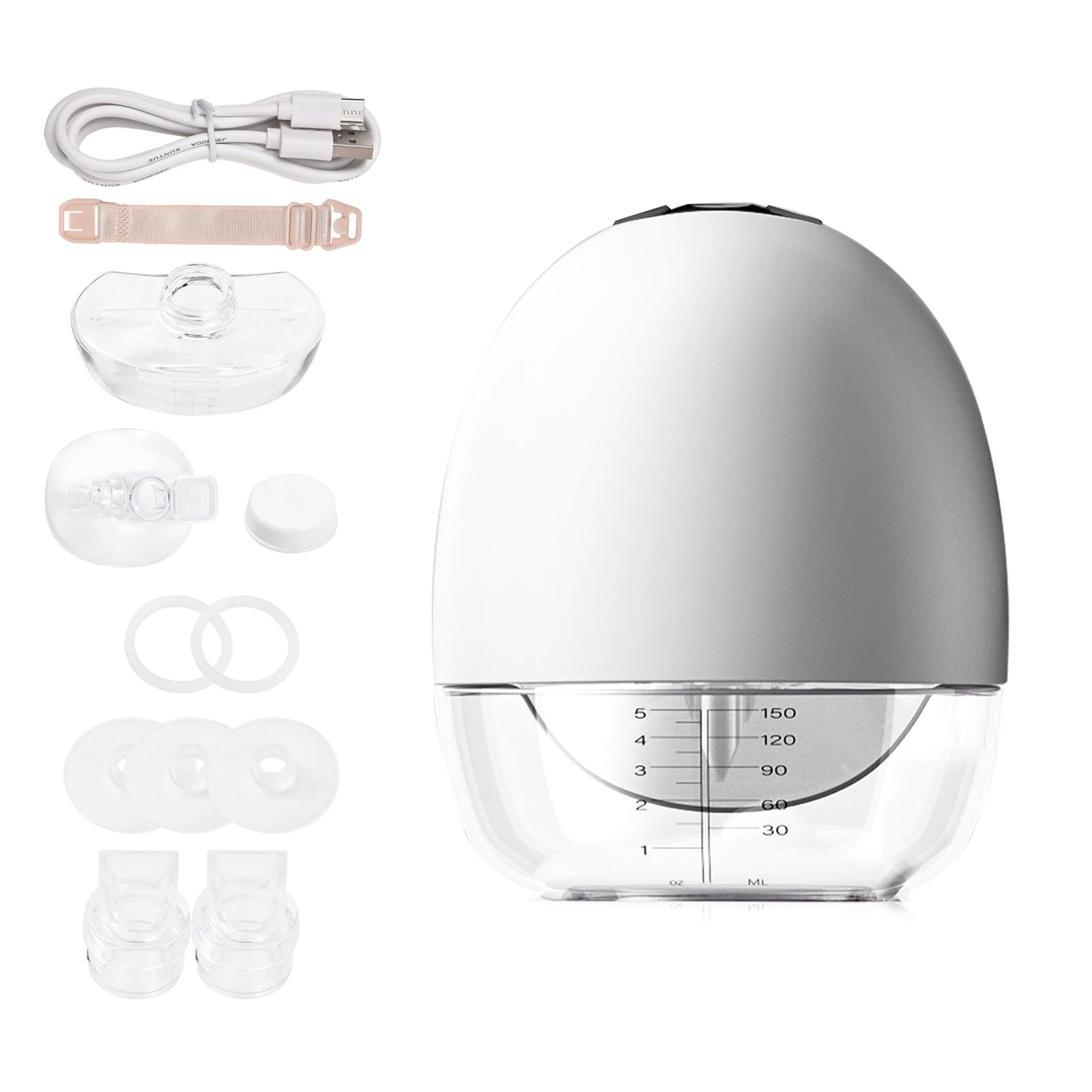 Portable Wearable Breast Pump Hands Free Electric Breast Pump with LED Screen for Breastfeeding 4 Modes 9Suction Level Low Noise