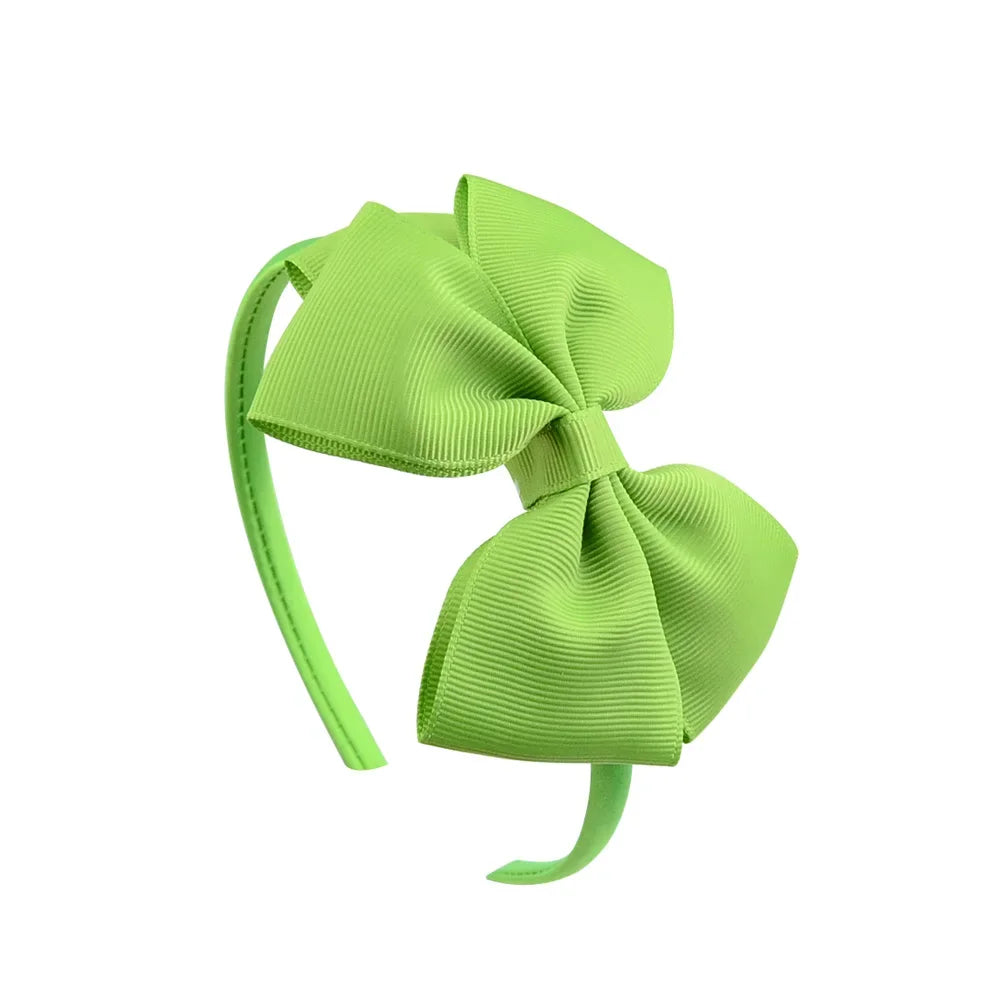 1 Piece Ribbon Handmade Hair Bows Hairbands for Baby Girls 20 Colors Cute Bowknot Solid Headband Headwear Baby Hair Accessories