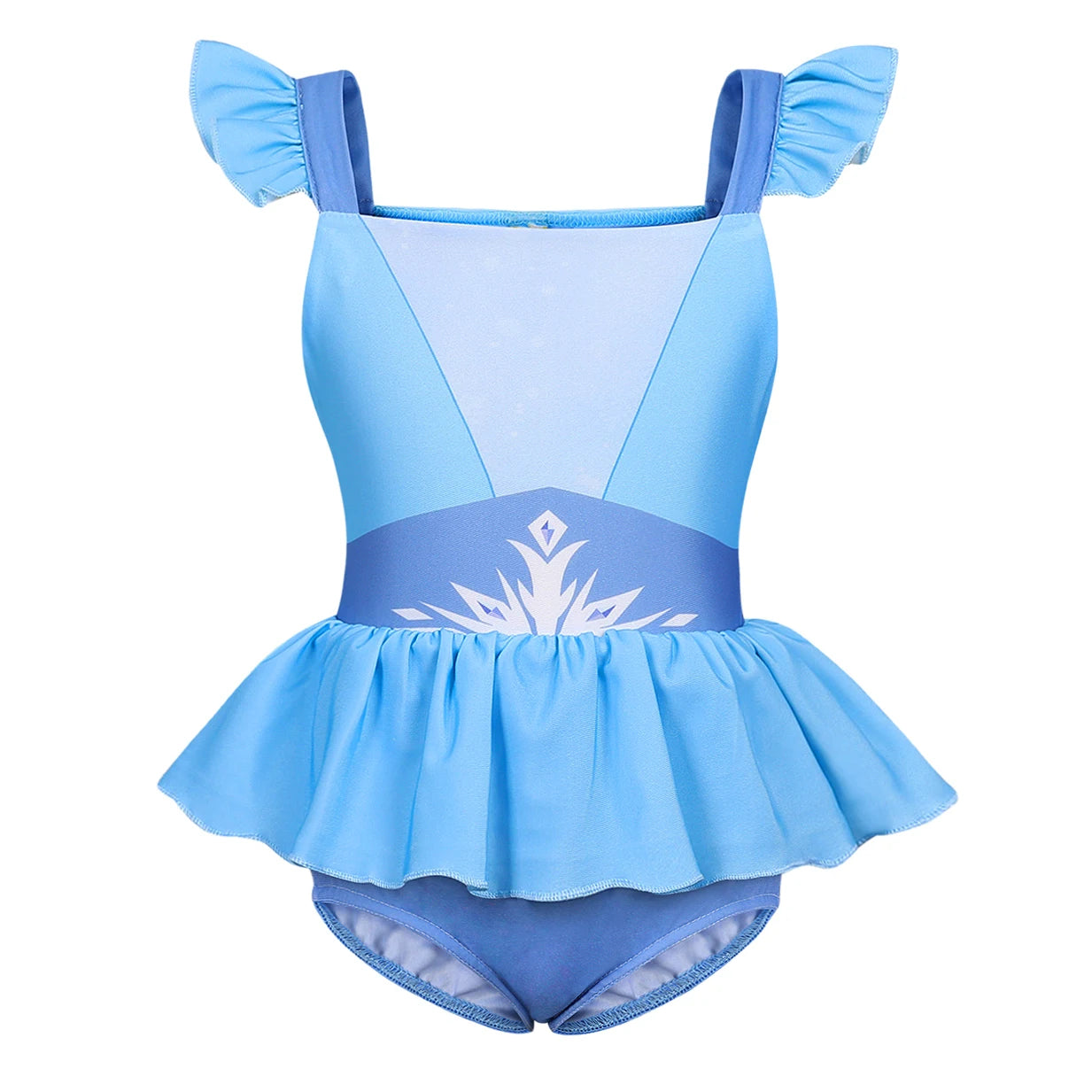 Summer Kids Girls Two Piece Elsa Beach Bikini Swimsuit 2025 Kids Rapunzel Jasmine Swimwear  Child Swimming Outfits Ruffled Skirt
