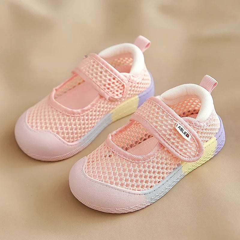 Summer Baby Girls Casual Shoes Infant Toddler Shoes Comfortable Kindergarten Kids Shoes Breathable Mesh Children Sneakers