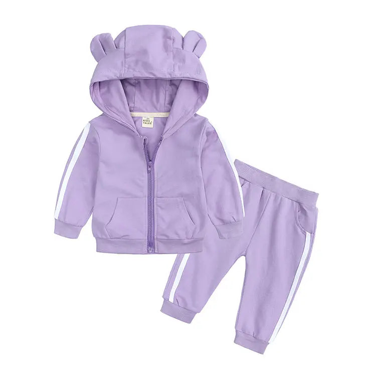 Fashion Baby Girl Outfit Set Cotton Long Sleeve Hooded Tops+Pants Spring Autumn Newborn Clothing Boys Tracksuit Sets 6-24 Months