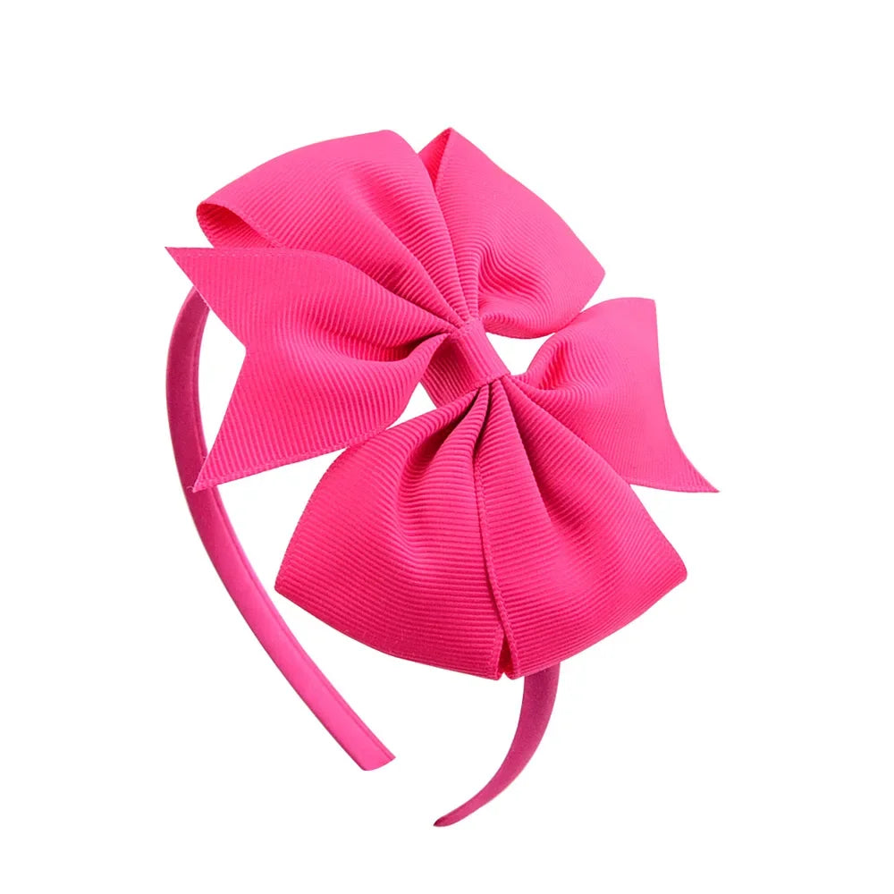 1 Piece Ribbon Handmade Hair Bows Hairbands for Baby Girls 20 Colors Cute Bowknot Solid Headband Headwear Baby Hair Accessories