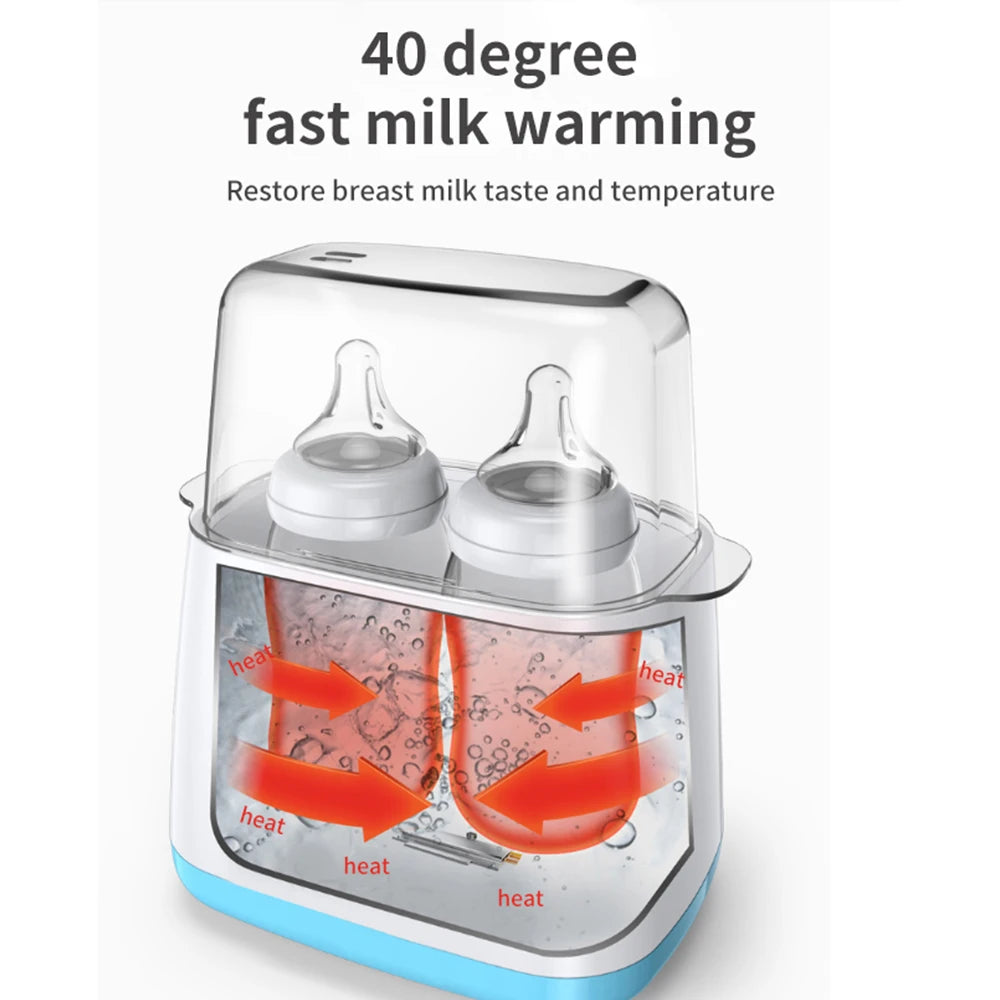 Bottle Warmer Sterilizer 2-in-1 Smart Temperature Control Fast Heating Breast Milk Defrosting Essential