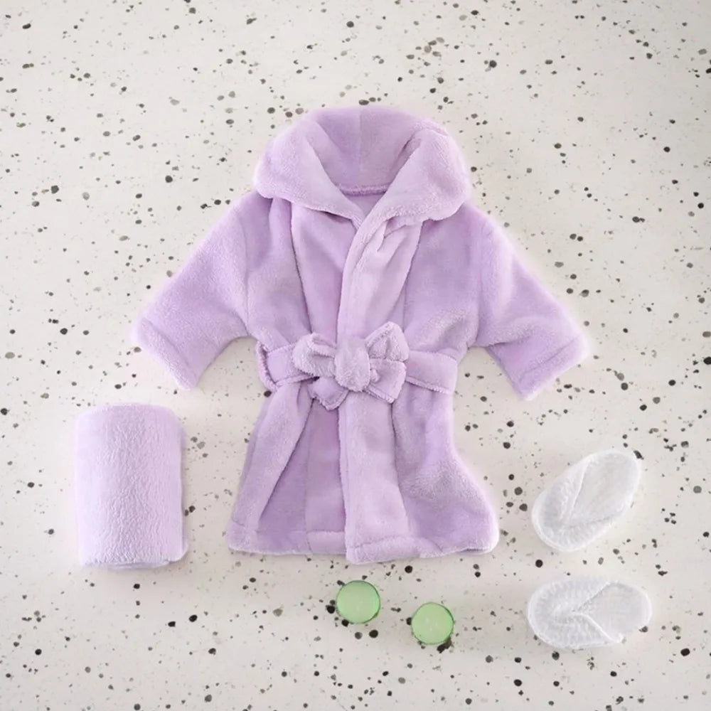 5PCS Newborn Photography Outfits Props Baby  Bathrobes Bath Towel with Slippers Cucumber Infant Girl Boy Photos Accessories