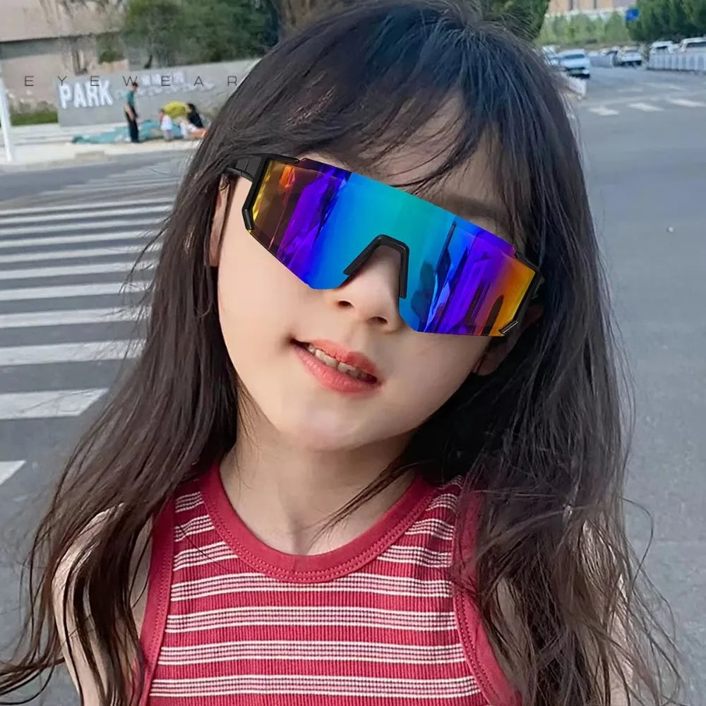 Children Cycling Sunglasses Boys Girls Fashion Trend Outdoor Sun Glasses Girls UV 400 Protection Lens Sports Eyewear for Kids