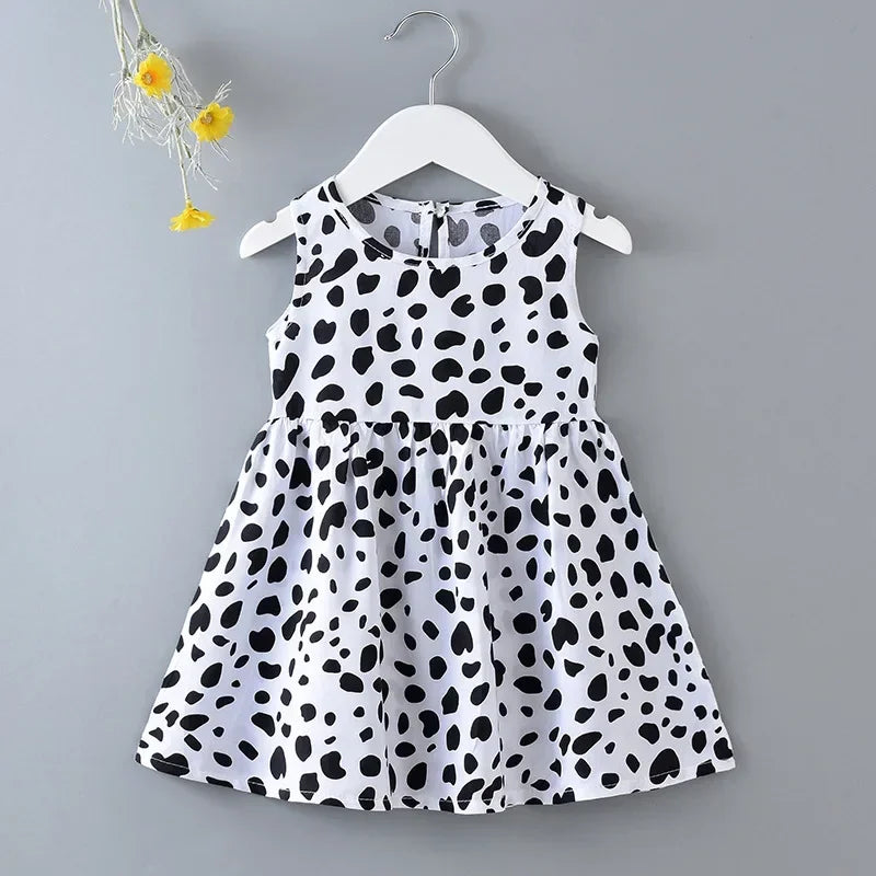 Baby Girls Summer Dress Sleeveless Cute Print Children's Dresses Cotton Toddler Kids Party Sundress Clothes Baby Clothing Skirts