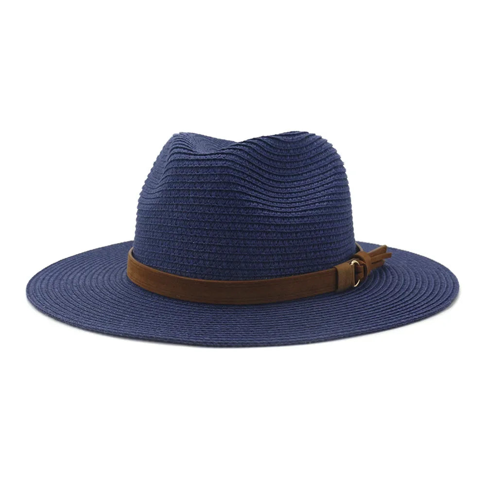 Small 52-54cm Kids Hats For Boys Girls Summer Sun Protection Beach Straw Hats Outdoor Holiday Panama Jazz Hat Sombreros De Mujer