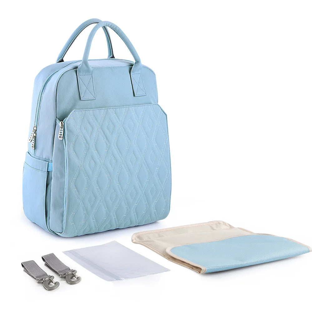 Large Capacity Baby Diaper Backpack That Converts To A Changing Pad for Travel Maternity Nappy Care Bag and Mommy Stroller Bag