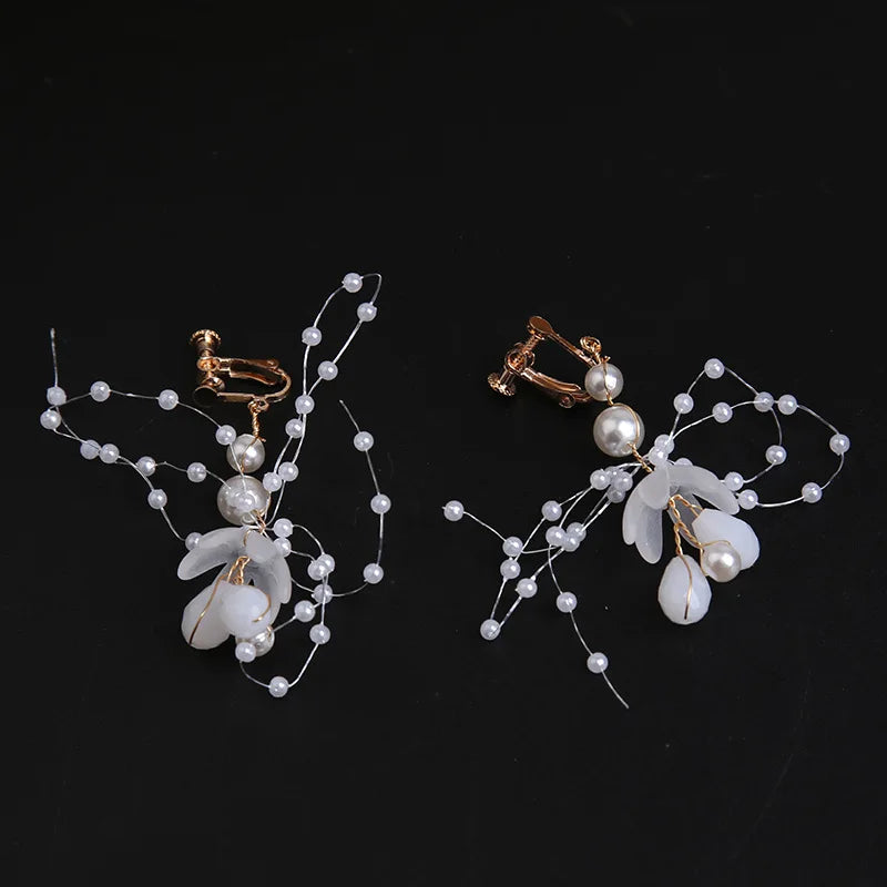 Elegant Girls Headband Imitated Pearl Hair Headdress Baby GirlsFlower Wreath Bride Garland Head Hoop Wedding Headbands Hair