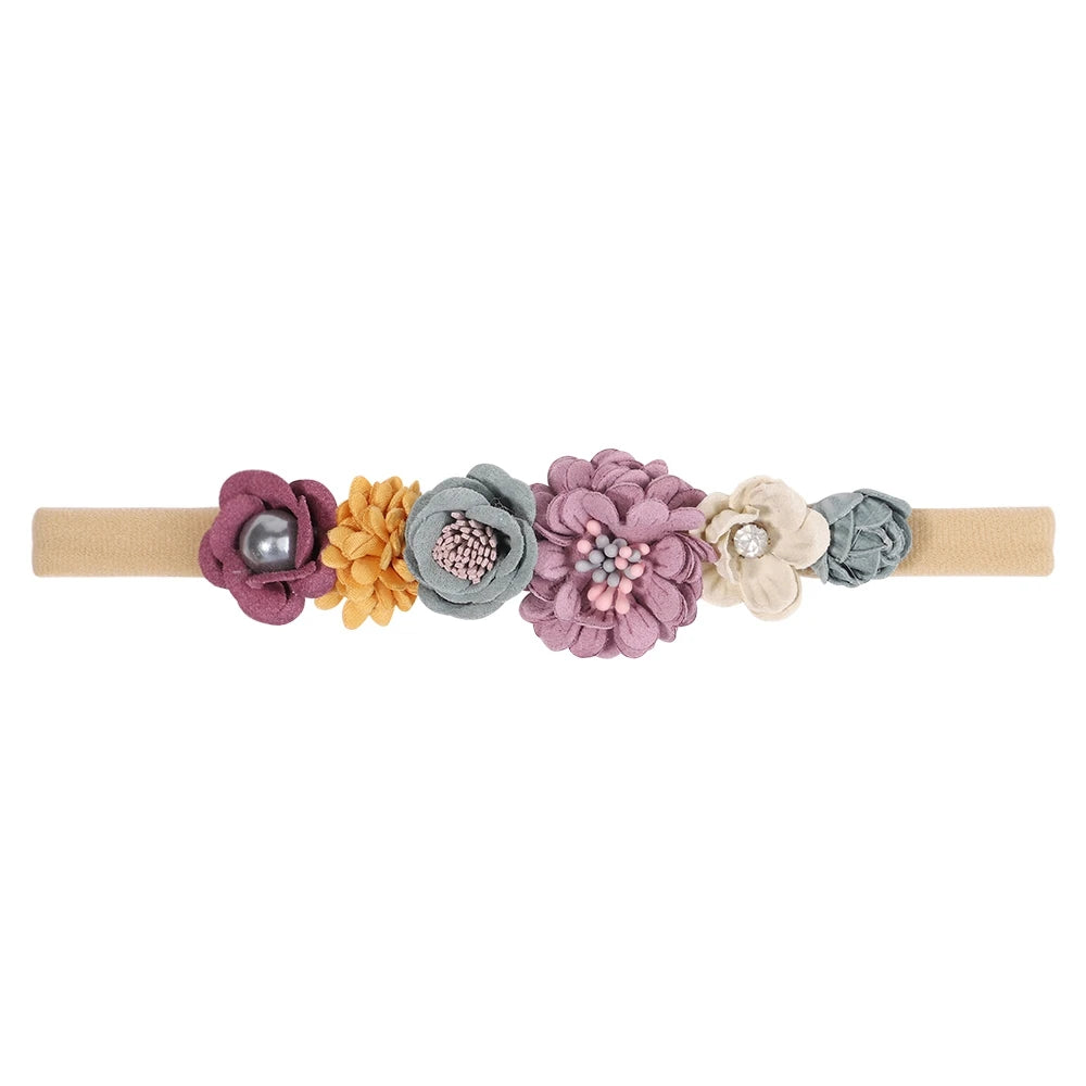 Baby Girl Headband Cute Flower Elastic Hair Band Newborn Head Toddler Headband Headwear Baby Hair Accessories Easter Gifts