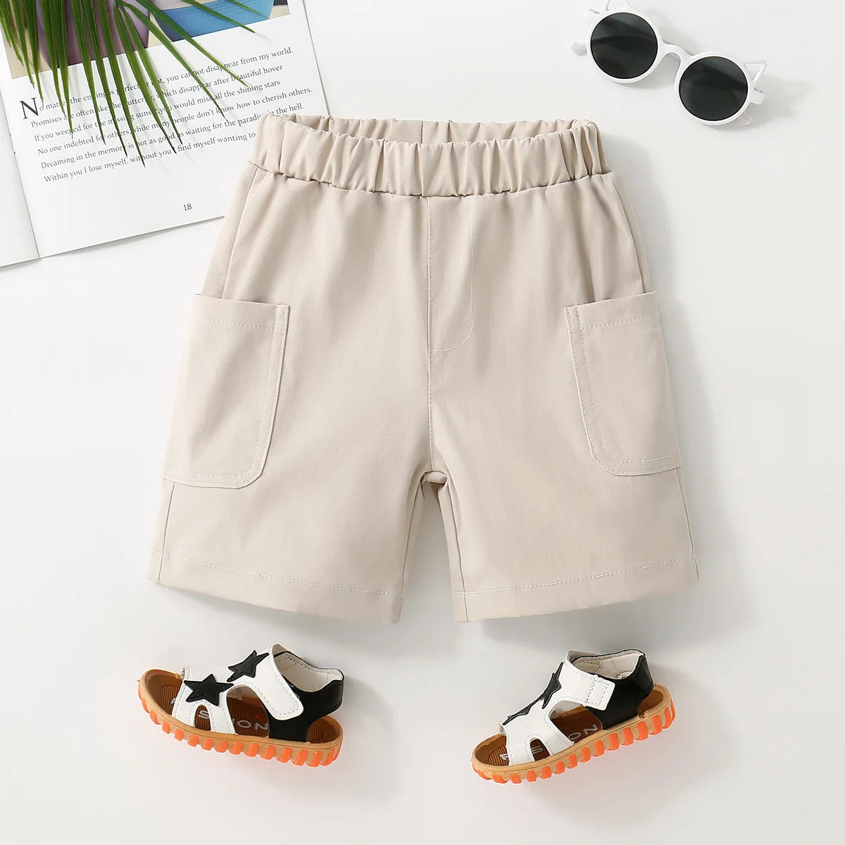 2025 New Boys Fashion Woven Shorts Children's Summer Outerwear Trendy Handsome Formal Suit Dress Pants ﻿