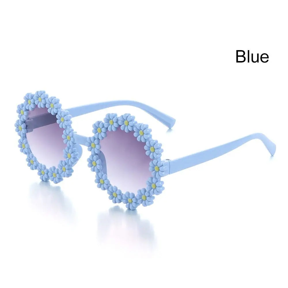 Round Flower Kids Sunglasses UV400 for Boy Girls Lovely Baby Daisy Sun Protection Cute Sport Shades Children Outdoor Eyewear ﻿