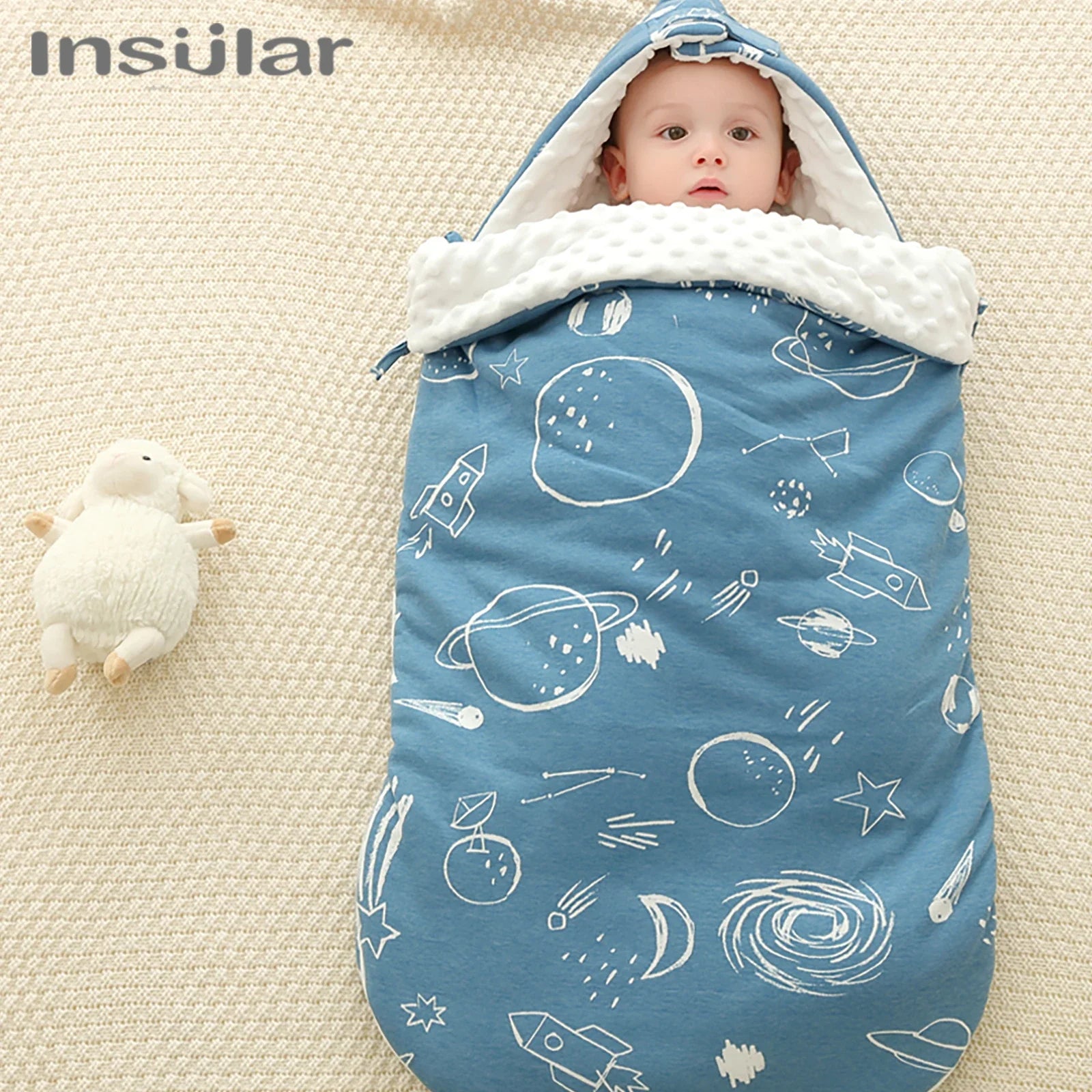 Warm Baby Stroller Sleeping Bag Fleece Prams Footmuff Infant Swaddle Wrap Envelopes For Newborns Baby Blanket 3 Colors Sleepsack