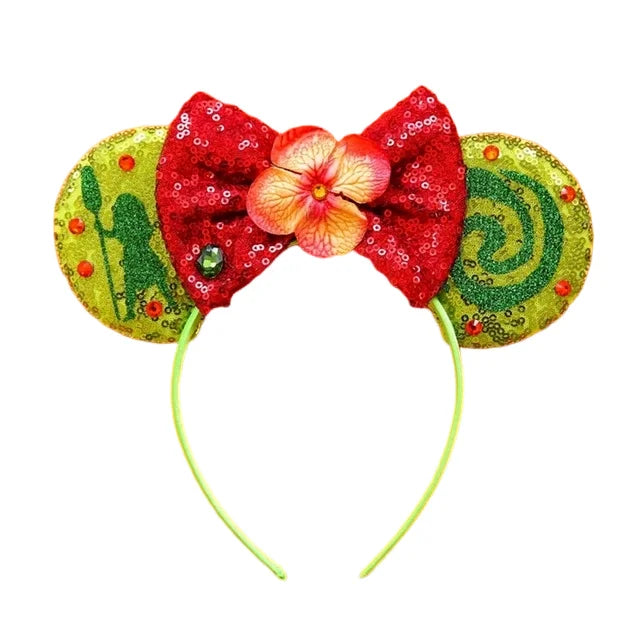 Beauty and Beast Baby Headbands Girls Belle Hair Accessories Enchanted Rose Ear Hairband Kid Crown Bow Headwear Baby Photography