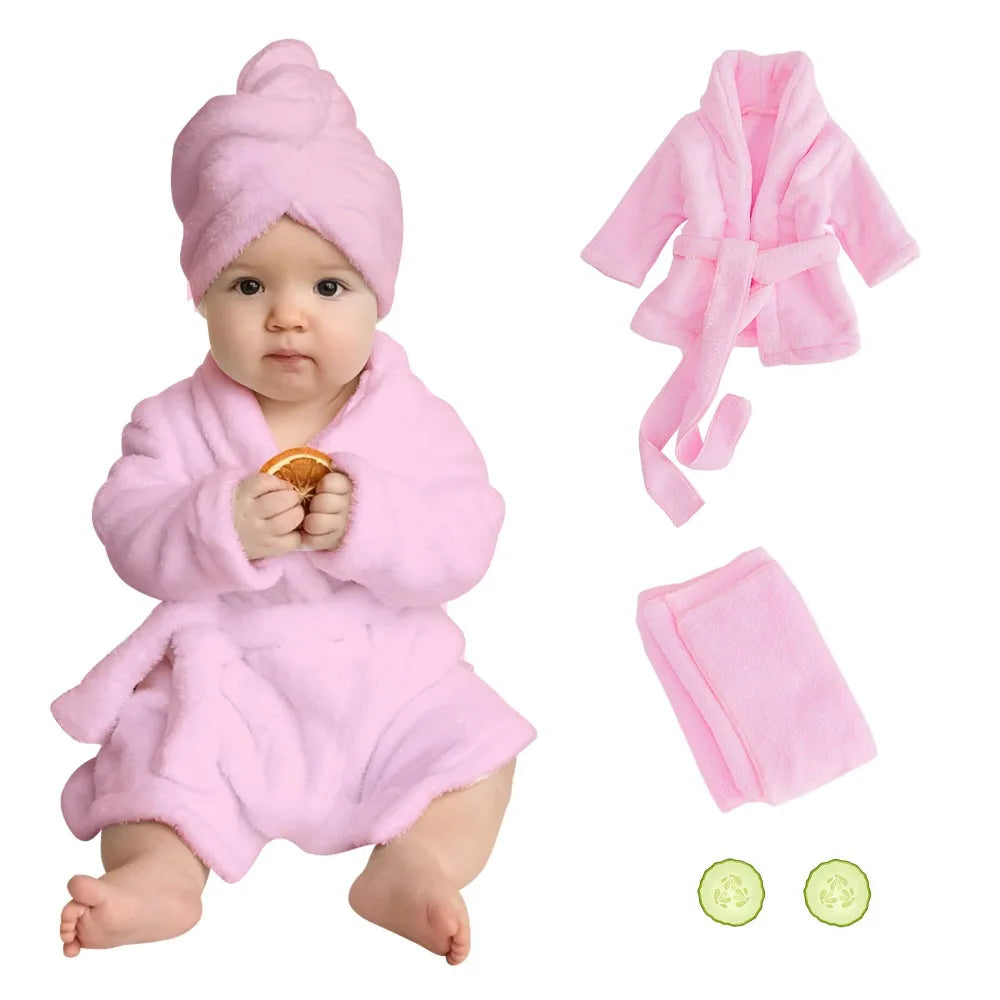 5PCS Newborn Photography Outfits Props Baby  Bathrobes Bath Towel with Slippers Cucumber Infant Girl Boy Photos Accessories