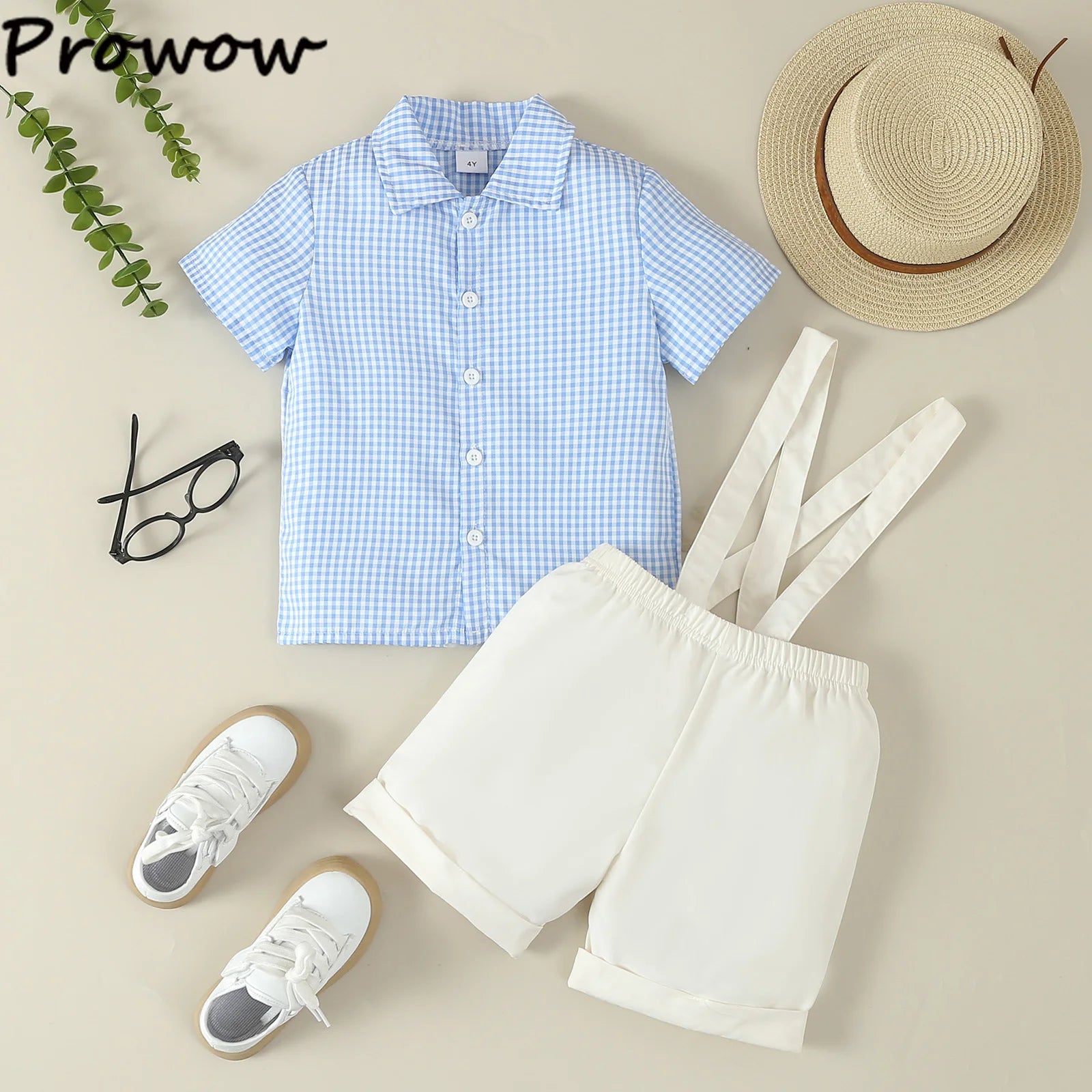 Blue Plaid Smocked Summer Outfits for Toddler Brother And Sister Matching Gentleman Boy Set Girl Dresses Family Clothes