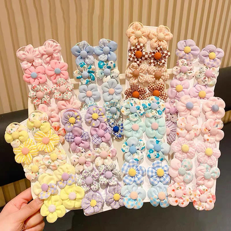 Girls Exquisite Sweet Flower Hair Tie Small Rubber Band Children'S Hair Rope Baby Cute Headwear Hair Accessories Kids Headband