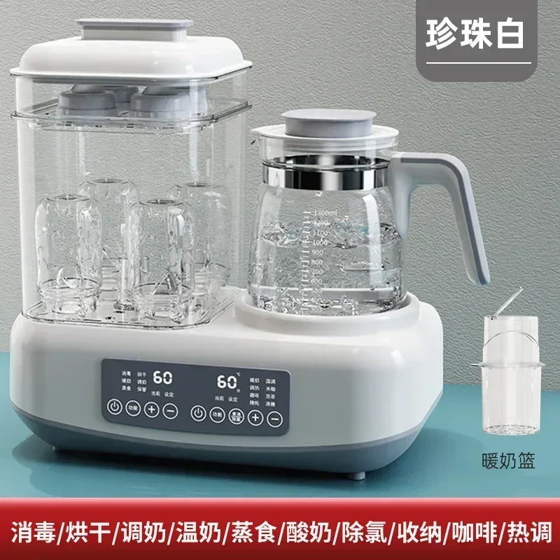 220V Baby Bottle Sterilizer with Drying Two-in-one Warm Milk Heater Constant Temperature Kettle Feeding Milk Mixer Electric AE