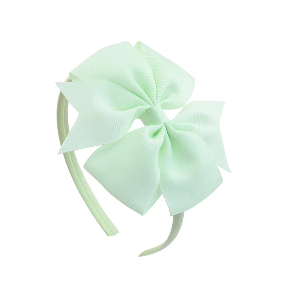 1 Piece Ribbon Handmade Hair Bows Hairbands for Baby Girls 20 Colors Cute Bowknot Solid Headband Headwear Baby Hair Accessories