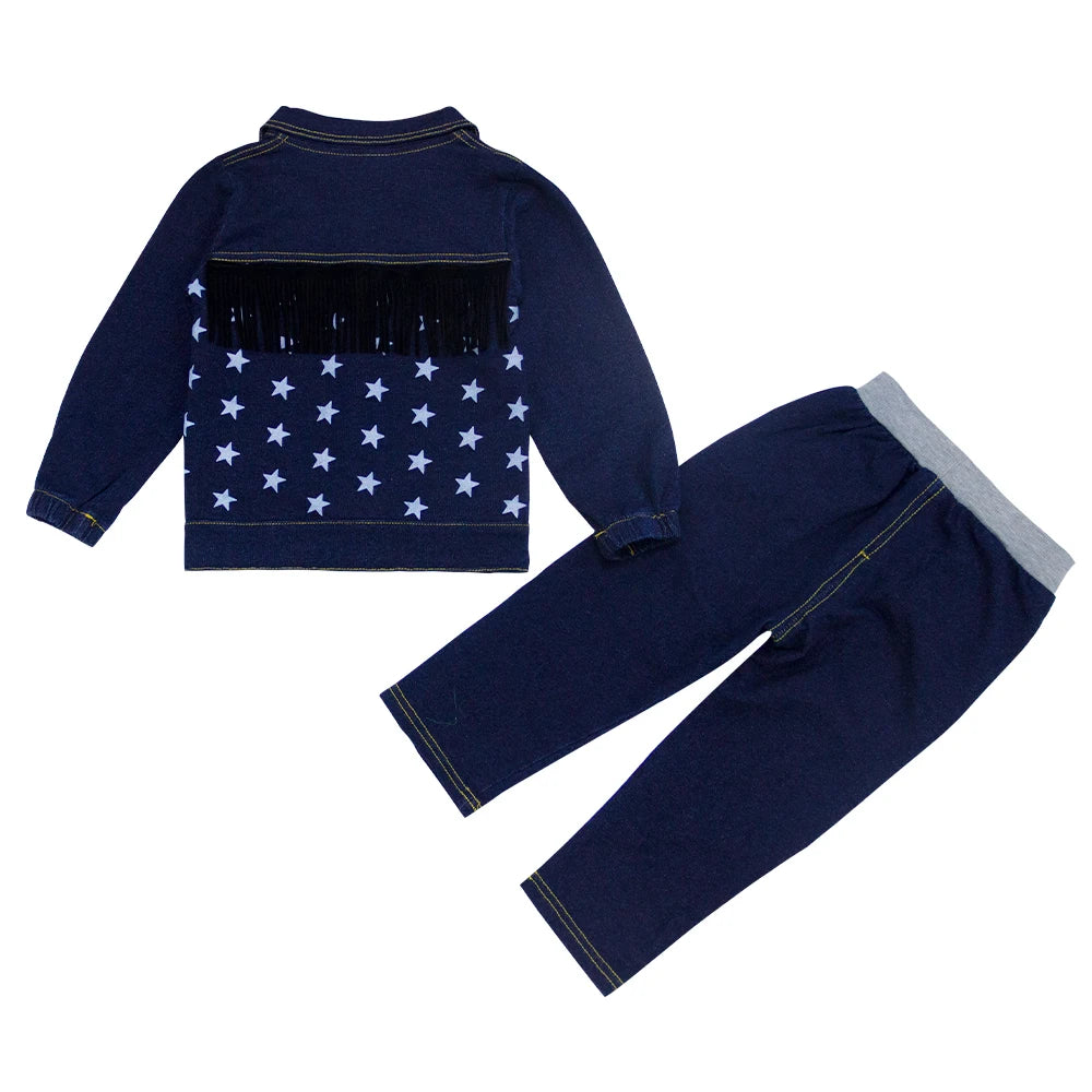 1T-5T Toddler Boy Clothes,Autumn Baby Boy 3pcs Clothing Sets Denim Vest Cotton Hoodies Jeans for Kids