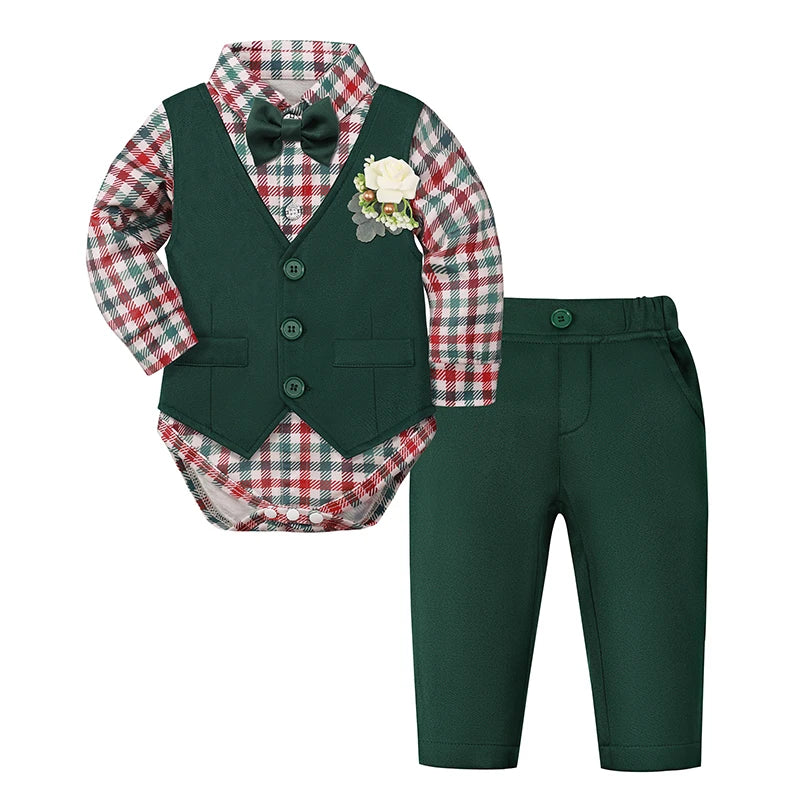 Baby Boy Baptism Outfit Infant First Easter Church Christening Suit Set Toddler Formal Wedding Birthday Party Gift Clothes