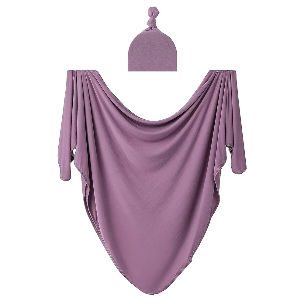 Baby Swaddle Set with Matching Hat - Soft Polyester, Anti-Tremor Design for Newborns, Perfect for Bathing and Sleeping