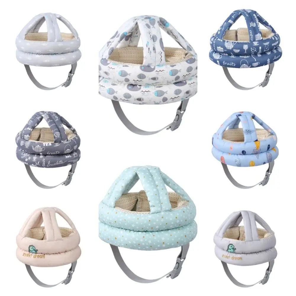 Breathable Toddler Protective Headgear Adjustable Safe Infant Anti-crash Caps Protective Infant Head Protection Baby Hat Gift