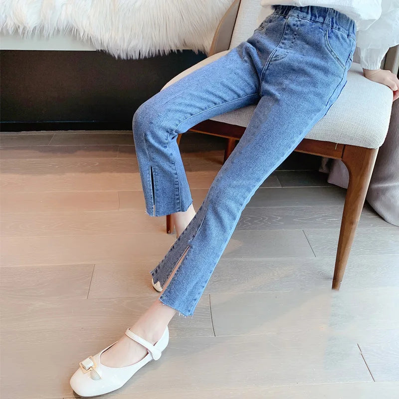 Kids Clothes Baby Girls Pants Sweatpants Children's Clothing Denim jeans Autumn Streetwear Spring Casual Kids Pants