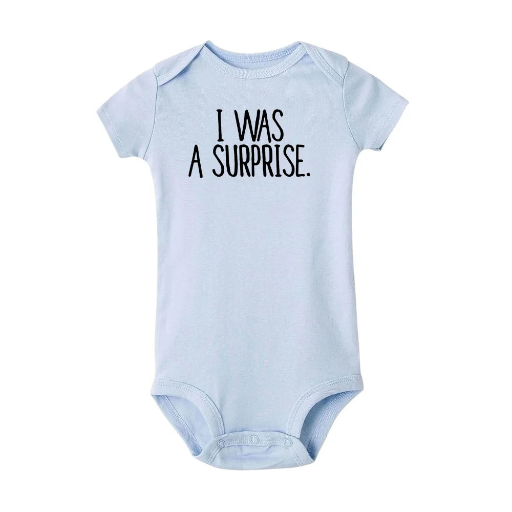 Twins Baby Bodysuit I Was Planned and I Was A Surprise Newborn Toddler Jumpsuit Boys Girls Funny Baby Outfits Infant Shower Gift