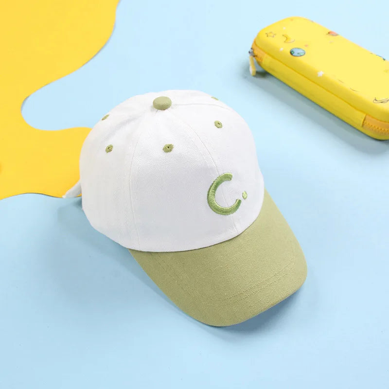 Spring Summer Letter Baby Baseball Cap Fashion Outdoor Sport Kids Sun Hat Adjustable Toddler Boys Girls Peaked Baby Turban Hats