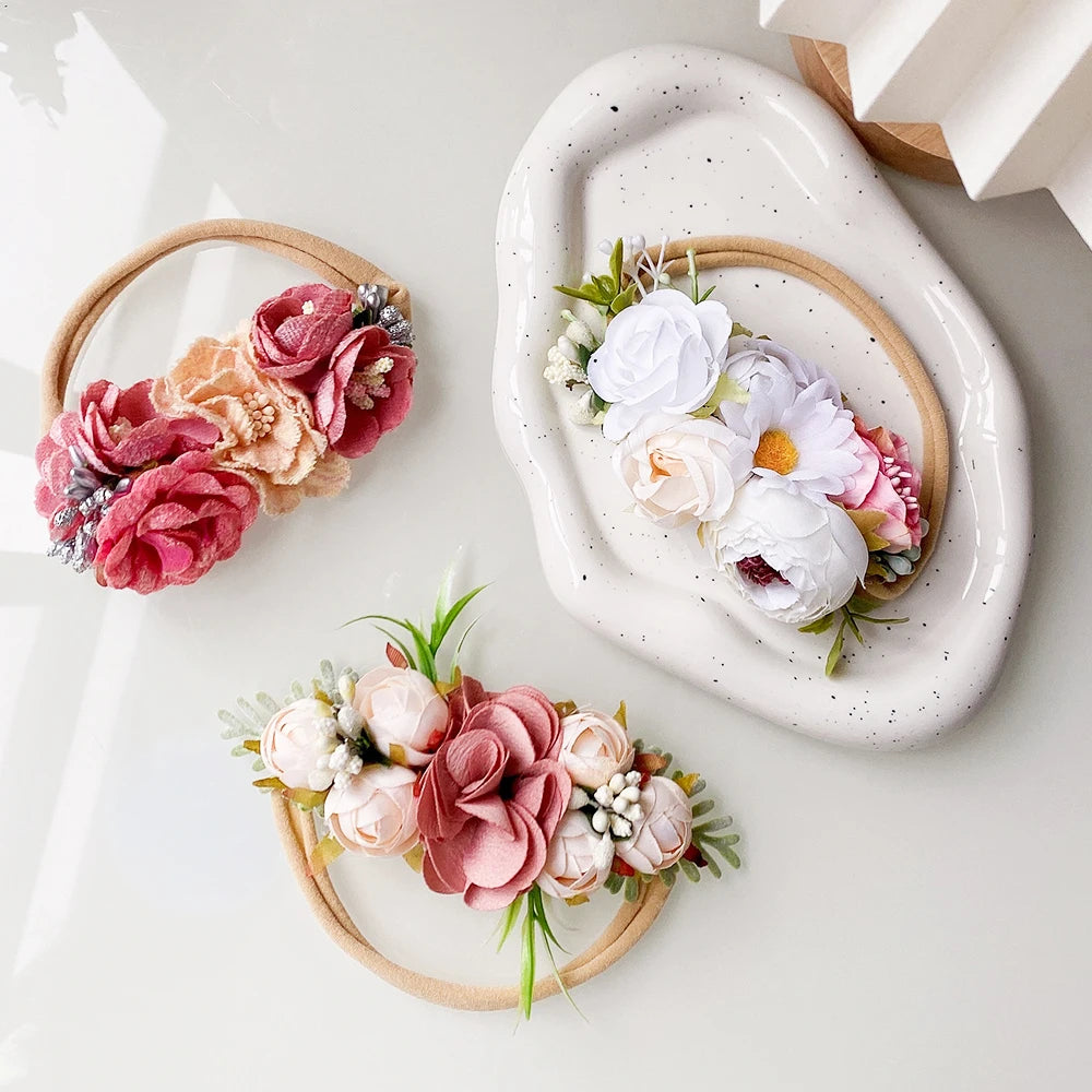 Baby Girl Headband Cute Flower Elastic Hair Band Newborn Head Toddler Headband Headwear Baby Hair Accessories Easter Gifts
