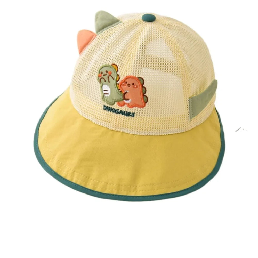 Thin Children's Mesh Basebal Hat Large-Brim Sunshade Kids Summer Sun Hat Korean Style Comfortable Baby Duckbill Hat Outdoor