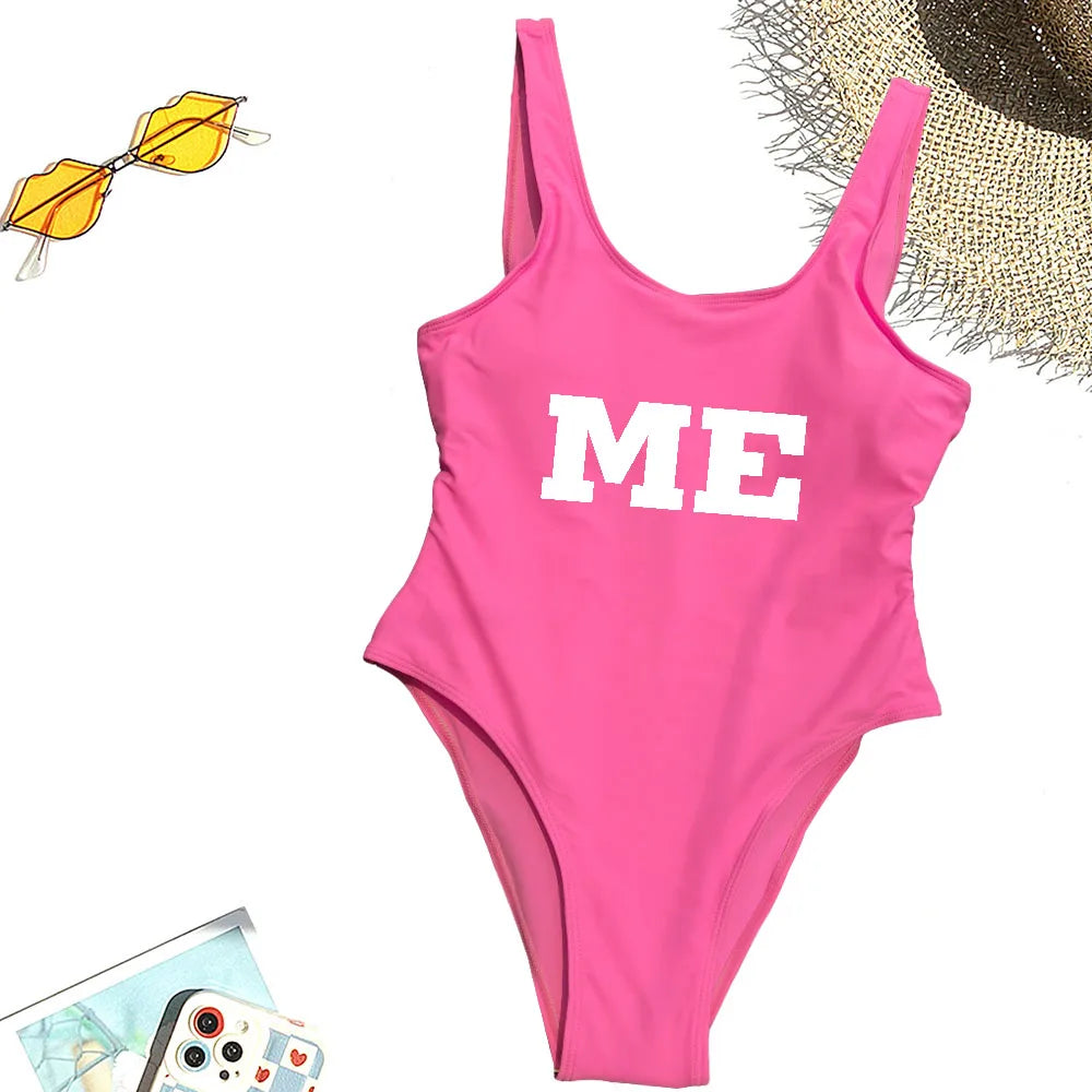 2-7 Years MiNi Me Baby Toddlers Kids Bathing Suits Mom And Daughter Matching One-Piece Swimsuit Mommy&Baby Girl Swimwear