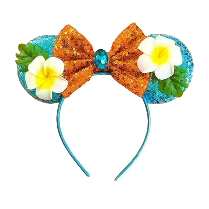 Beauty and Beast Baby Headbands Girls Belle Hair Accessories Enchanted Rose Ear Hairband Kid Crown Bow Headwear Baby Photography