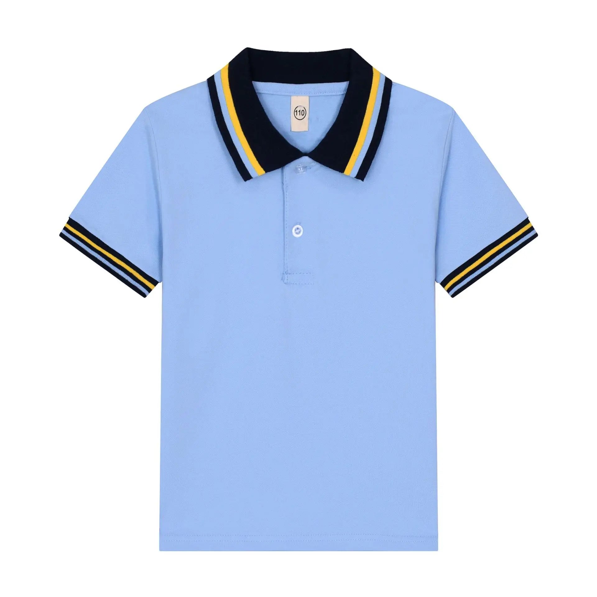 Kids T Shirt Baby Boy Toddler Polo Shirts for Children's Clothing Boys Clothes Cute Korean Polos Striped White Blue Summer Tops