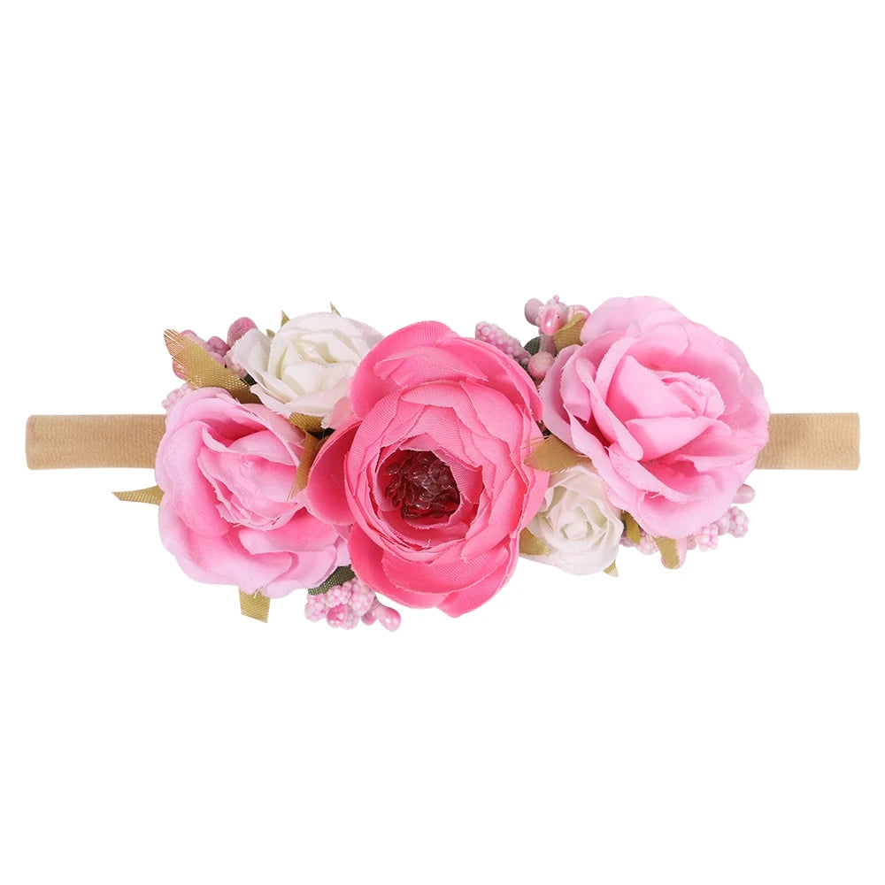 Baby Girl Headband Cute Flower Elastic Hair Band Newborn Head Toddler Headband Headwear Baby Hair Accessories Easter Gifts